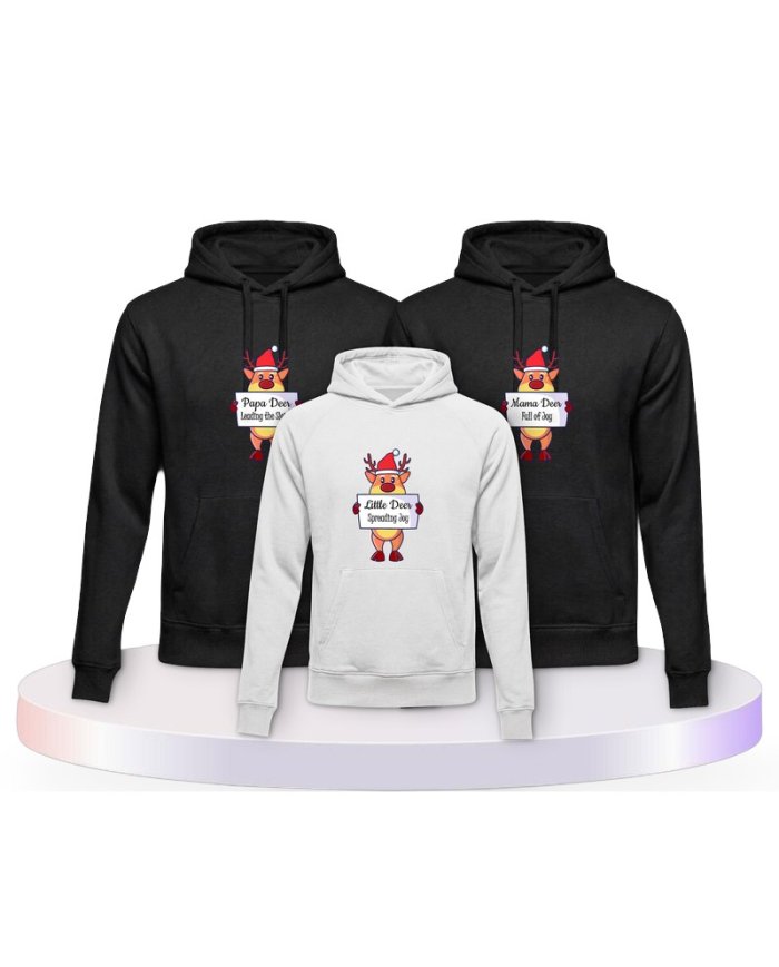 Rentier Familie Familienset Hoodies | Paarpulli