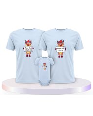 Rentier Familie Familienset T-Shirts mit Babybody | Paarpulli