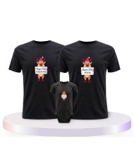 Rentier Familie Familienset T-Shirts mit Babybody | Paarpulli