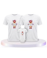 Rentier Familie Familienset T-Shirts mit Babybody | Paarpulli
