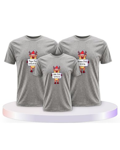 Rentier Familie Familienset T-Shirts | Paarpulli