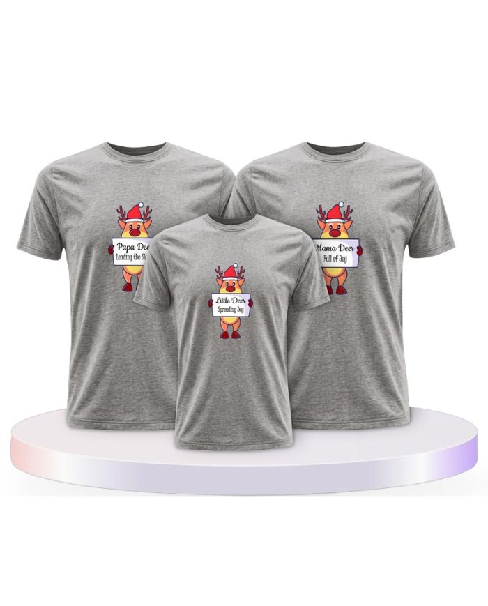 Rentier Familie Familienset T-Shirts | Paarpulli
