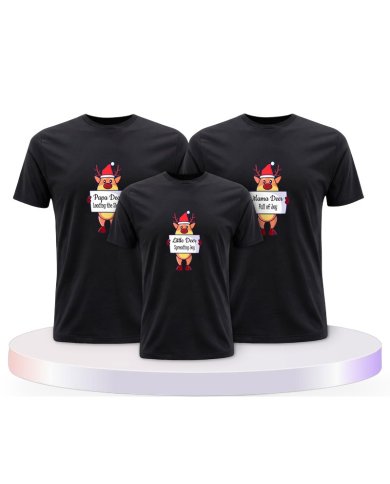 Rentier Familie Familienset T-Shirts | Paarpulli