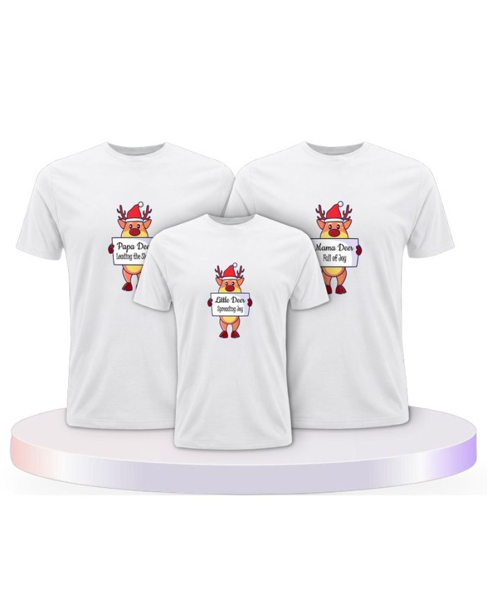Rentier Familie Familienset T-Shirts | Paarpulli
