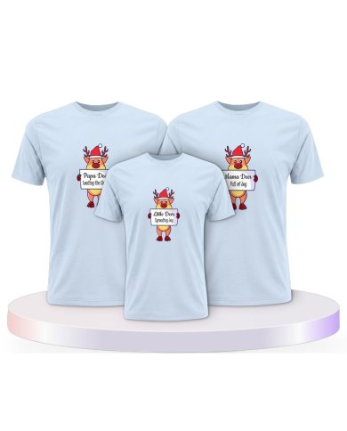 Rentier Familie Familienset T-Shirts | Paarpulli