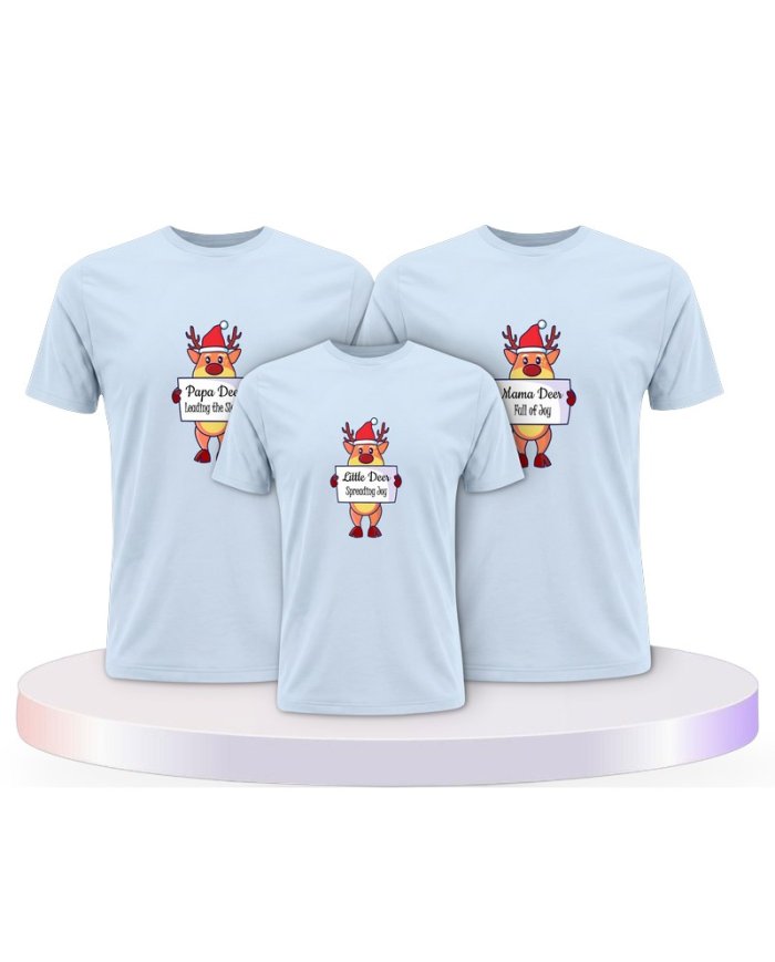 Rentier Familie Familienset T-Shirts | Paarpulli