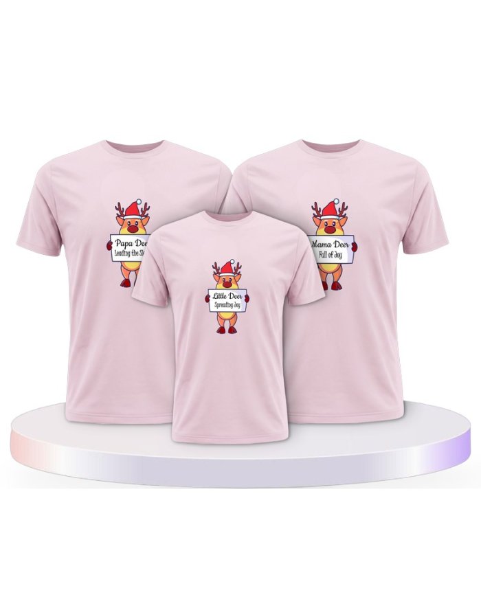 Rentier Familie Familienset T-Shirts | Paarpulli