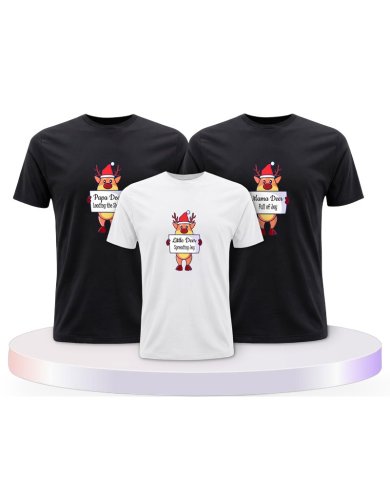 Rentier Familie Familienset T-Shirts | Paarpulli