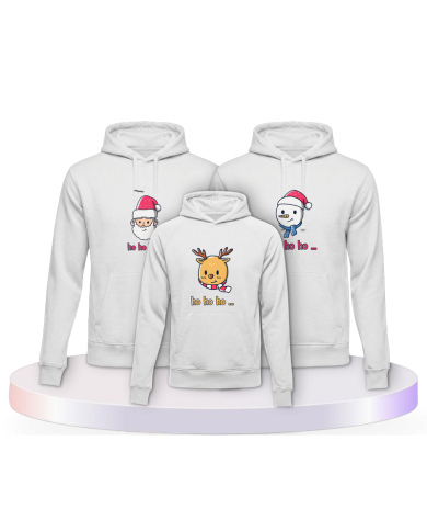Ho Ho... Weihnachtshoodies Familienset Hoodies | Paarpulli