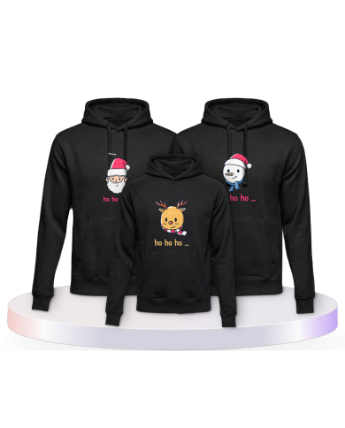Ho Ho... Weihnachtshoodies Familienset Hoodies | Paarpulli