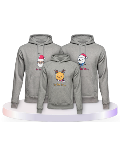 Ho Ho... Weihnachtshoodies Familienset Hoodies | Paarpulli
