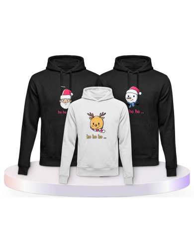 Ho Ho... Weihnachtshoodies Familienset Hoodies | Paarpulli