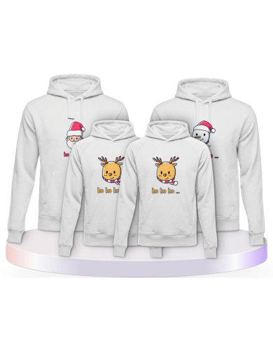 Ho Ho... Weihnachtshoodies Familienset Hoodies | Paarpulli