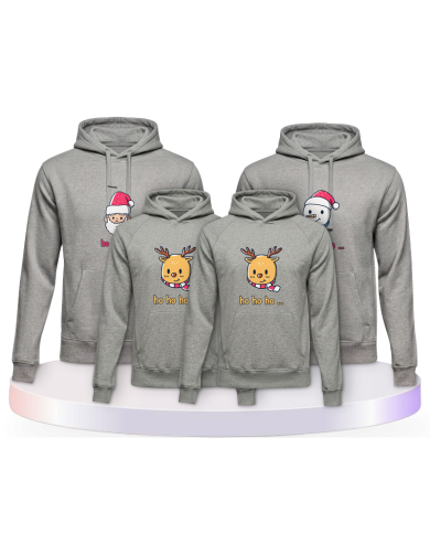 Ho Ho... Weihnachtshoodies Familienset Hoodies | Paarpulli