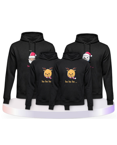Ho Ho... Weihnachtshoodies Familienset Hoodies | Paarpulli