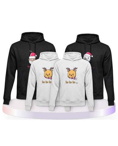 Ho Ho... Weihnachtshoodies Familienset Hoodies | Paarpulli