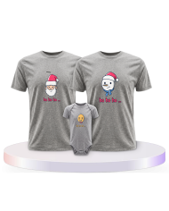 Familienlook T-Shirts mit Ho Ho... Weihnachtsshirts + | Paarpulli