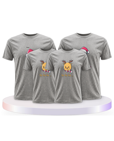 Familienlook T-Shirts mit Ho Ho... Weihnachtsshirts | Paarpulli