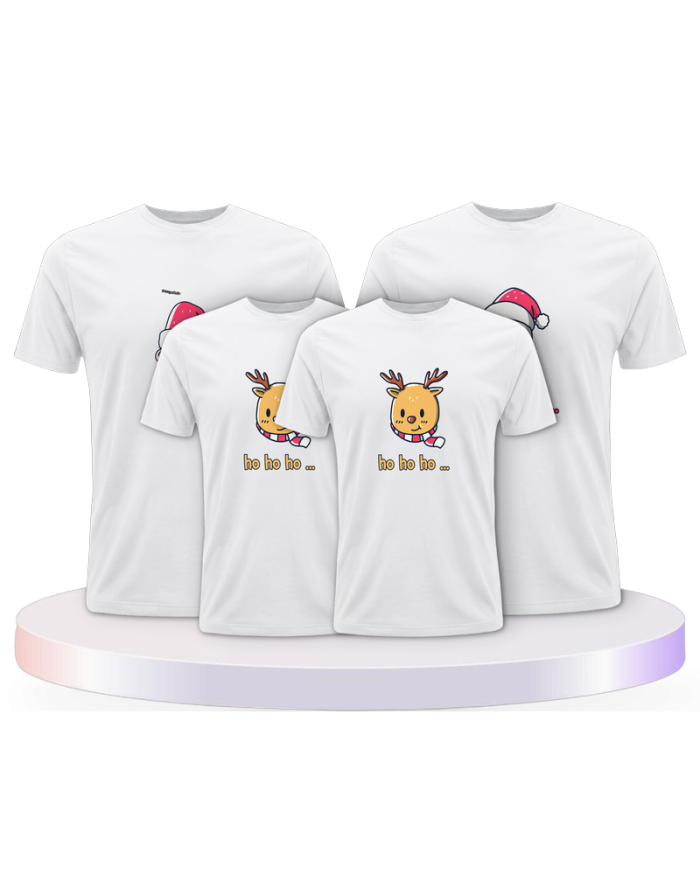 Familienlook T-Shirts mit Ho Ho... Weihnachtsshirts | Paarpulli