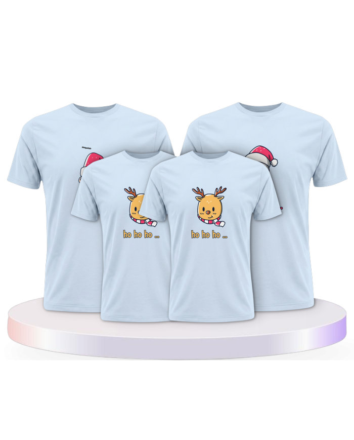 Familienlook T-Shirts mit Ho Ho... Weihnachtsshirts | Paarpulli