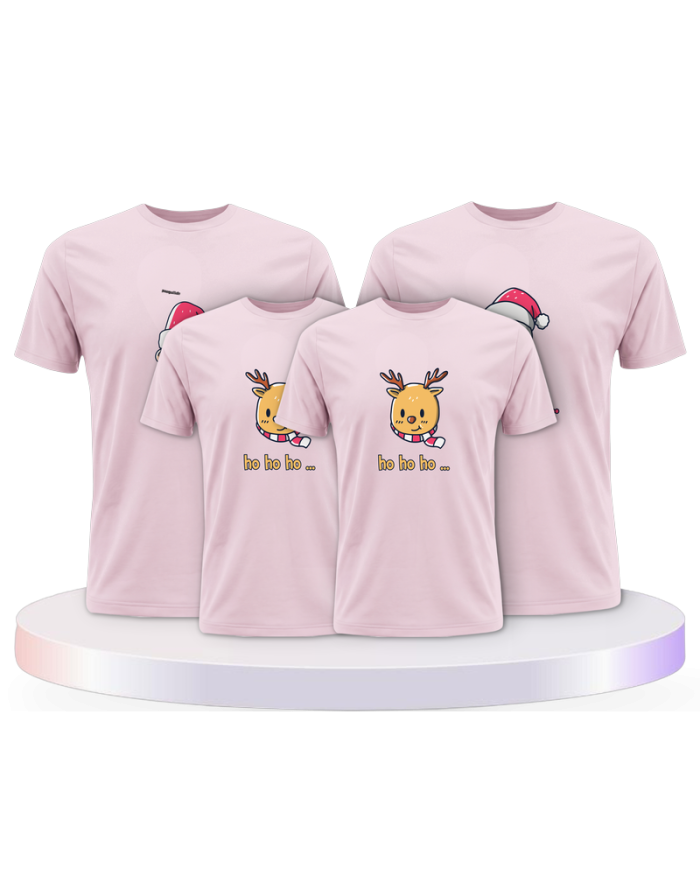 Familienlook T-Shirts mit Ho Ho... Weihnachtsshirts | Paarpulli