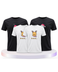 Familienlook T-Shirts mit Ho Ho... Weihnachtsshirts | Paarpulli