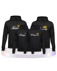 Familienlook T-Shirts mit King Queen Prince Princess | Paarpulli