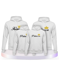 Familienlook T-Shirts mit King Queen Prince Princess | Paarpulli