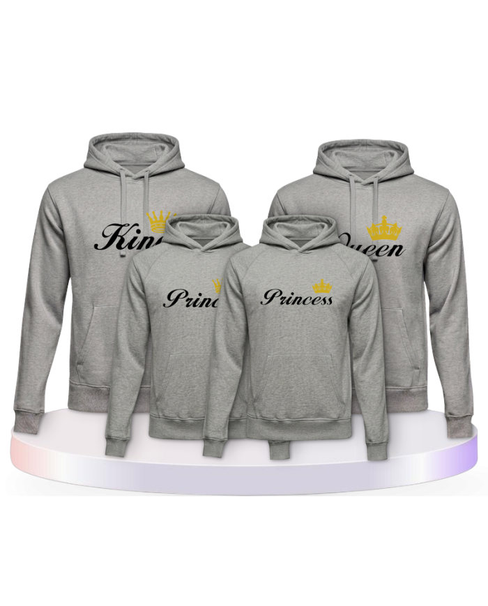 Familienlook T-Shirts mit King Queen Prince Princess | Paarpulli