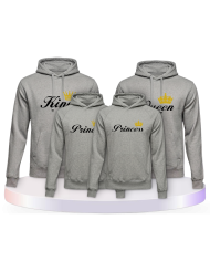Familienlook T-Shirts mit King Queen Prince Princess | Paarpulli
