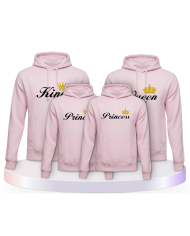Familienlook T-Shirts mit King Queen Prince Princess | Paarpulli
