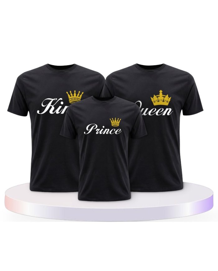 King Queen Prince Princess Familienset T-Shirts | Paarpulli