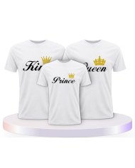 King Queen Prince Princess Familienset T-Shirts | Paarpulli