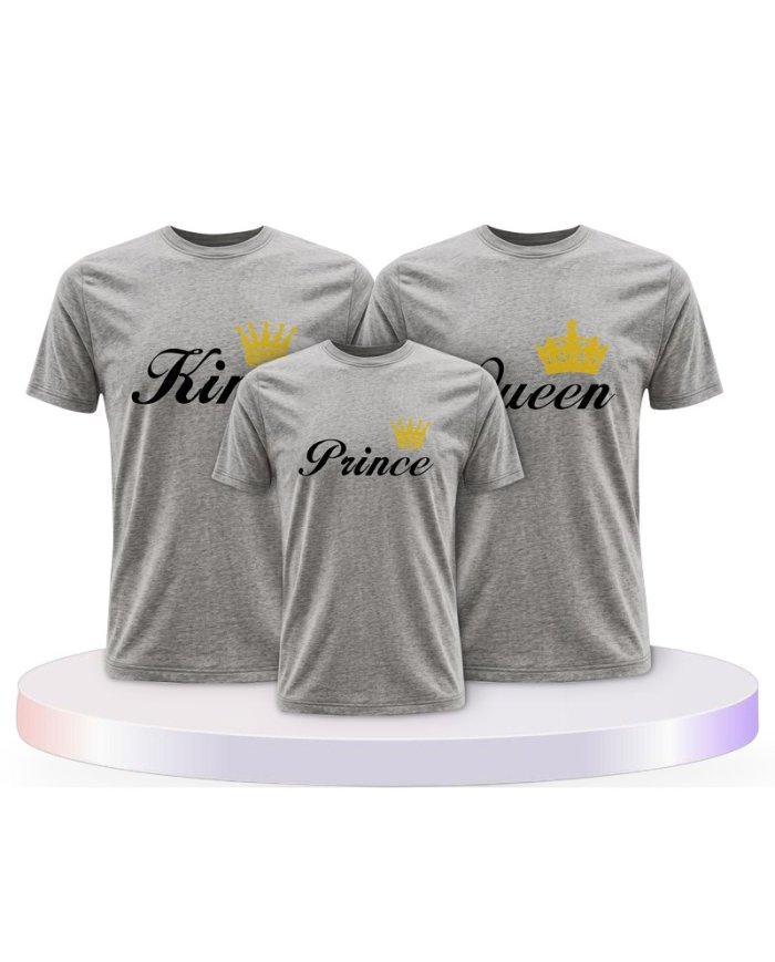King Queen Prince Princess Familienset T-Shirts | Paarpulli
