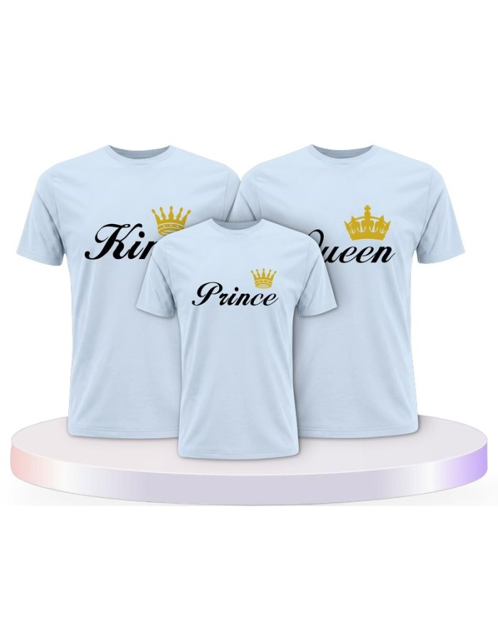 King Queen Prince Princess Familienset T-Shirts | Paarpulli