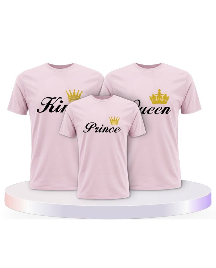 King Queen Prince Princess Familienset T-Shirts | Paarpulli