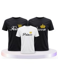 King Queen Prince Princess Familienset T-Shirts | Paarpulli