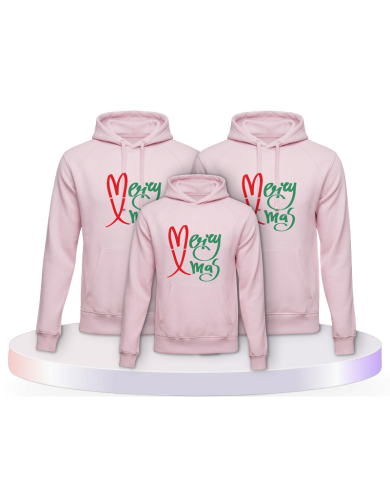 Merry X Mas Weihnachtshoodies Familienset Hoodies | Paarpulli