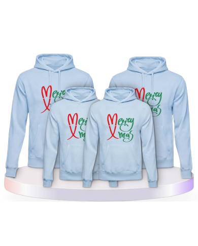 Merry X Mas Weihnachtshoodies Familienset Hoodies | Paarpulli