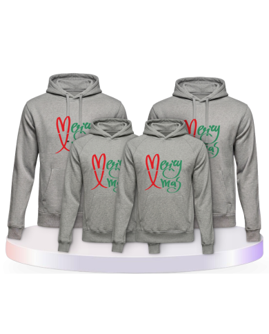 Merry X Mas Weihnachtshoodies Familienset Hoodies | Paarpulli