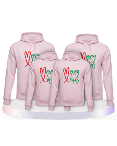 Merry X Mas Weihnachtshoodies Familienset Hoodies | Paarpulli