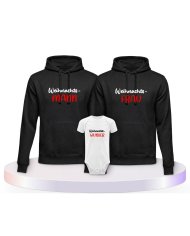 Familienlook Hoodies mit Weihnachtswunder | Paarpulli