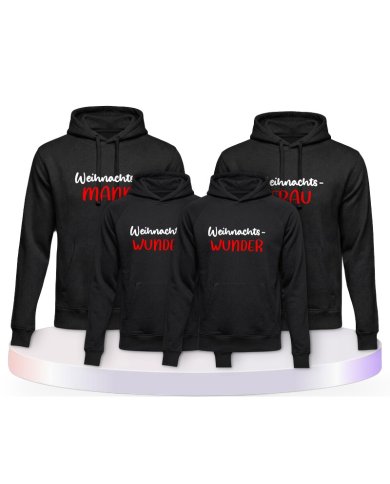 Weihnachtswunder Familienset Hoodies | Paarpulli