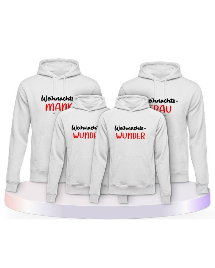 Weihnachtswunder Familienset Hoodies | Paarpulli
