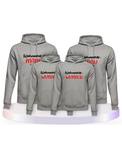 Weihnachtswunder Familienset Hoodies | Paarpulli