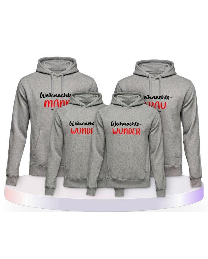 Weihnachtswunder Familienset Hoodies | Paarpulli