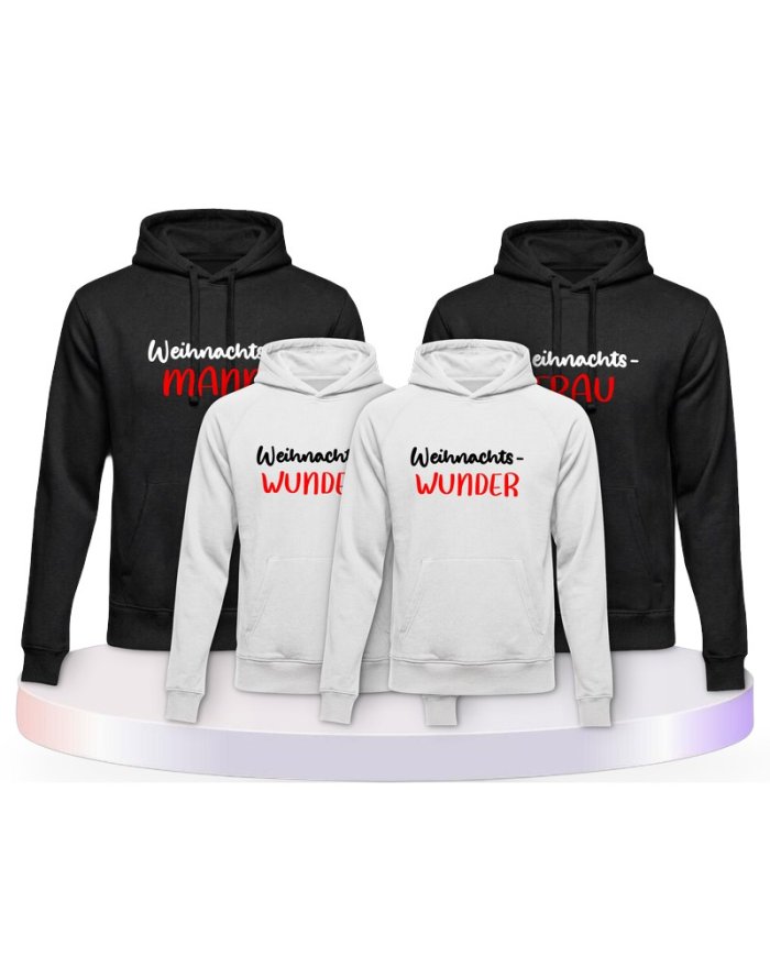 Weihnachtswunder Familienset Hoodies | Paarpulli