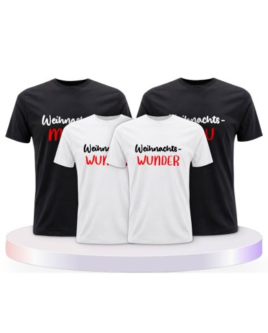 Weihnachtswunder Familienset T-Shirts | Paarpulli