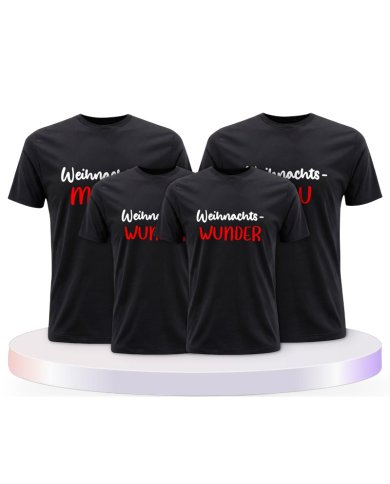 Weihnachtswunder Familienset T-Shirts | Paarpulli