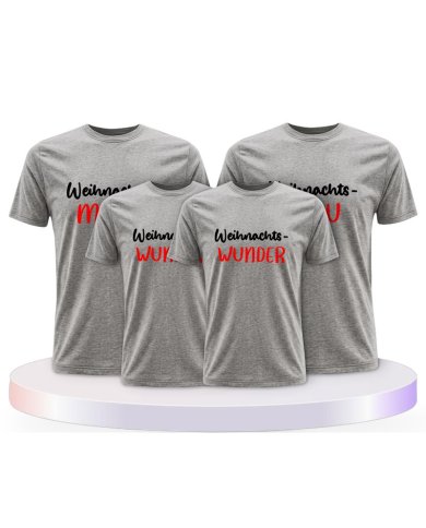 Weihnachtswunder Familienset T-Shirts | Paarpulli